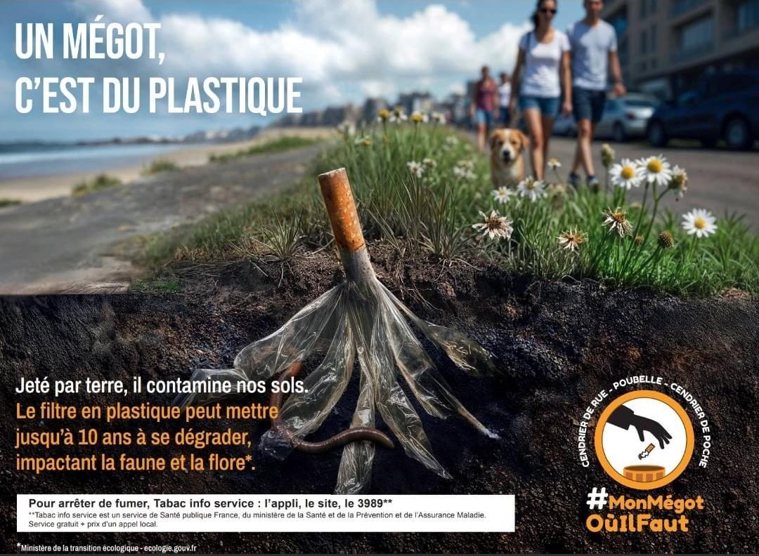 Un mégot, c'est du plastique